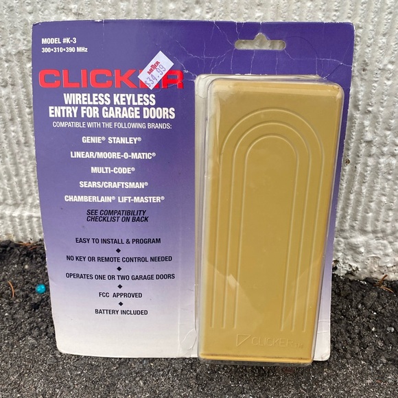 Clicker Model #K-3 wireless keyless entry system for garage doors - Picture 1 of 3